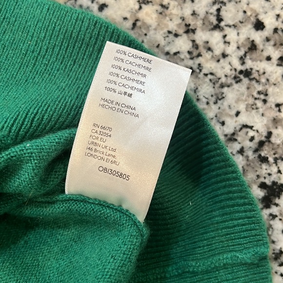 Anthropologie Maeve “Beth” green 100% cashmere button-up cardigan sweater -small - Picture 8 of 8